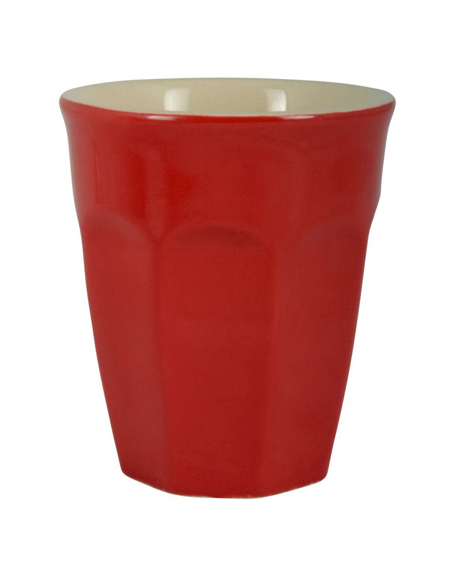 Keramický hrnček Mynte Cafe latte 180 ml - červený